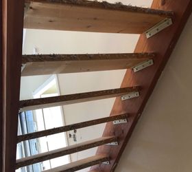how to refinish floating wood stairs