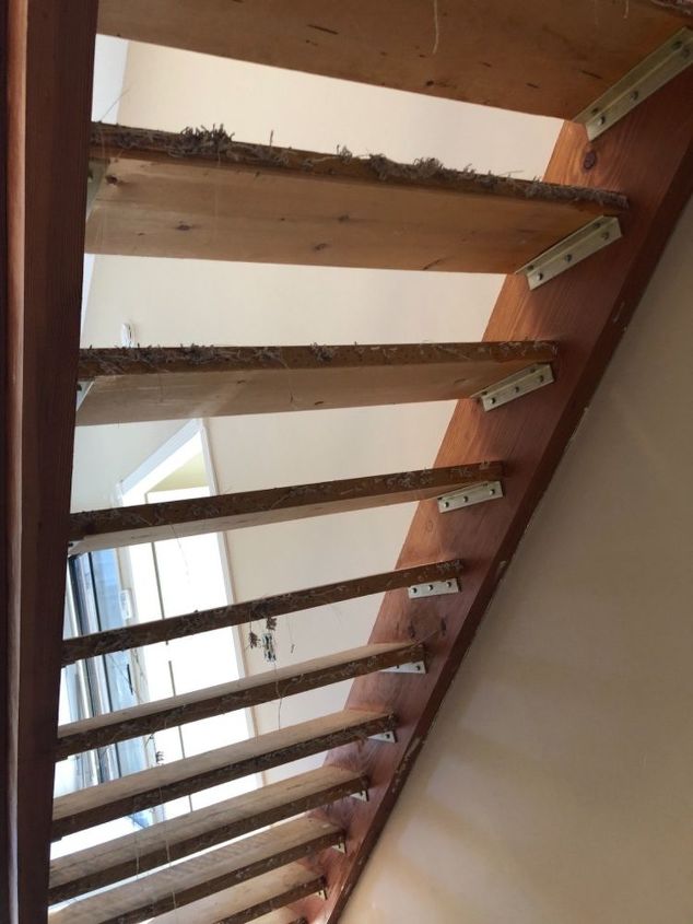 how to refinish floating wood stairs