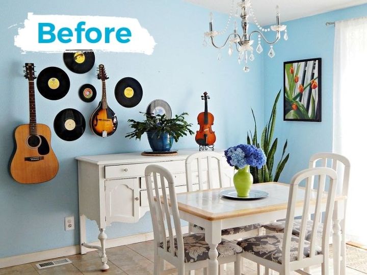s update your dining room on a budget, Installing a brick accent wall