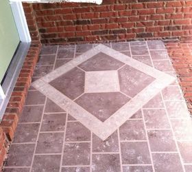 front porch faux tile