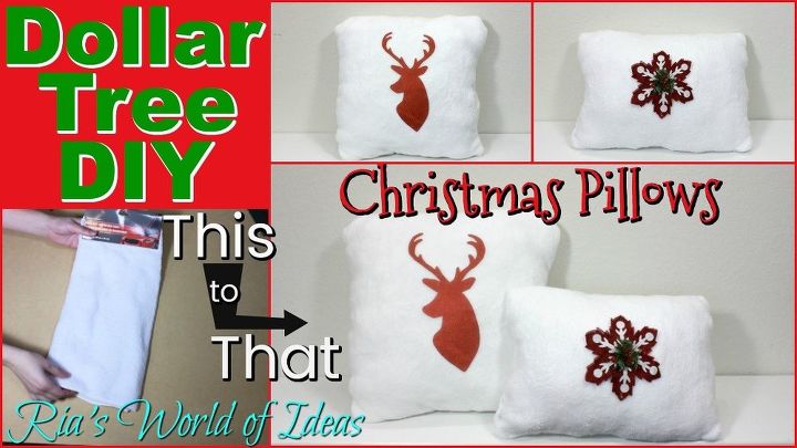 dollar tree diy towel to christmas pillow christmas decor budget