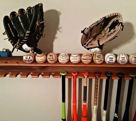 DIY Baseball Bat Display Rack