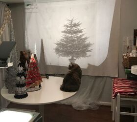 ikea margareta vinter christmas tree fabric diy, My painting set up