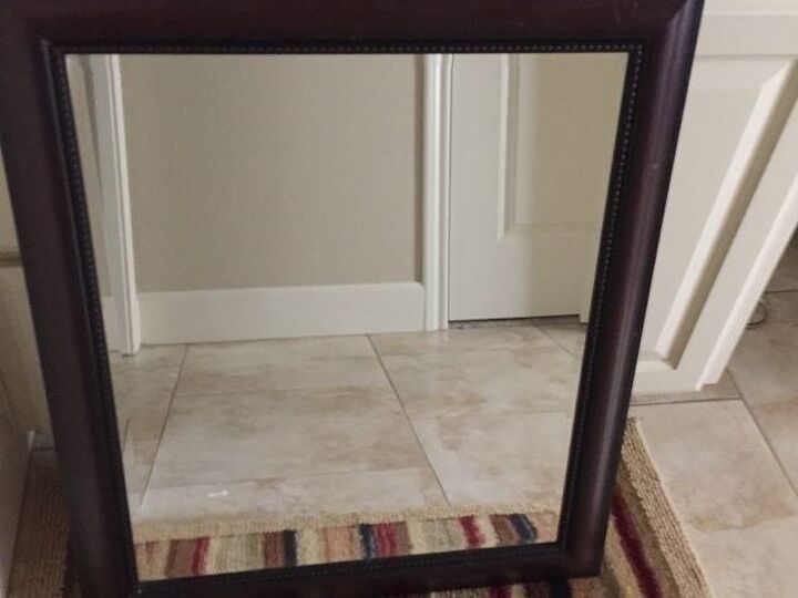 q how do i make this mirror frame look rustic or westhered