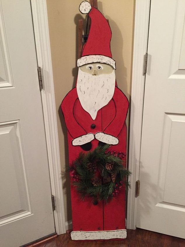 DIY Ironing Board Folk Art Santa | Hometalk