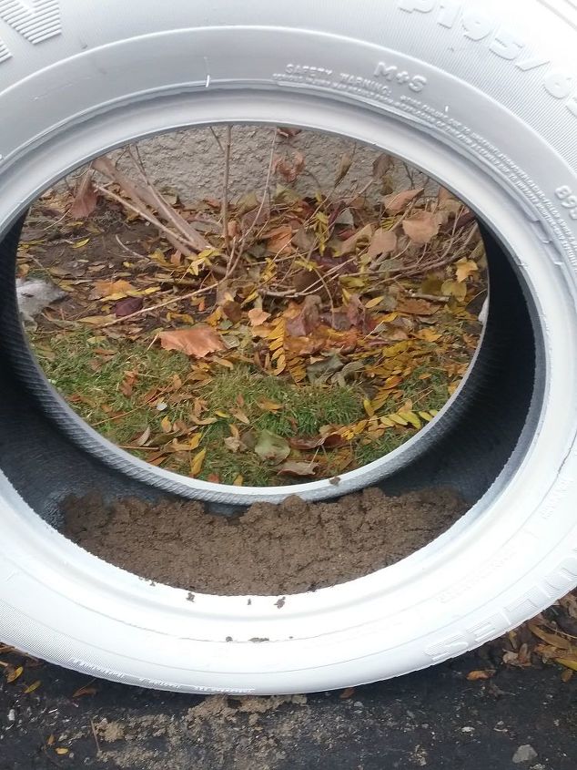 tire planter for the winter season