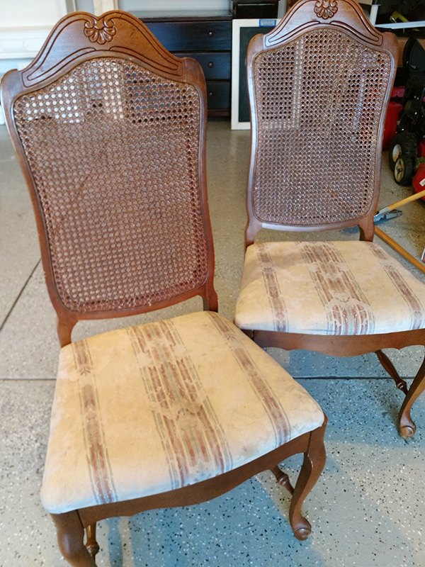 sillas de comedor viejas y feas a nuevas y elegantes