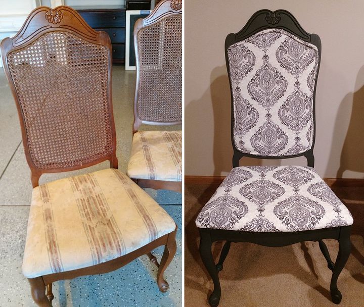 cadeiras de jantar velhas e feias a novas e elegantes