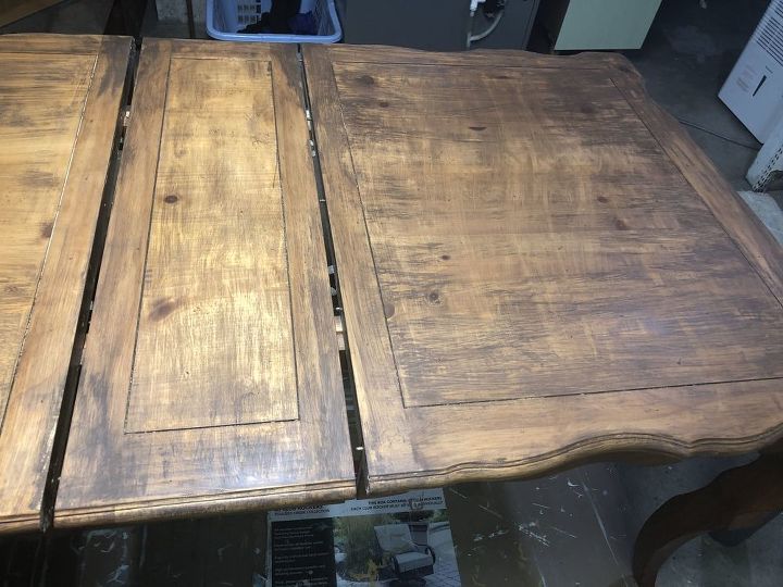 how to achieve an old world look with paint stain, in progress tobacco road stain