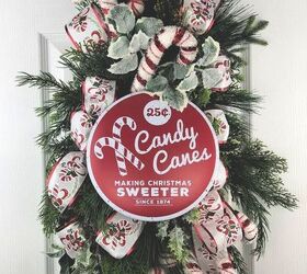 Make a Candy Cane Christmas Swag
