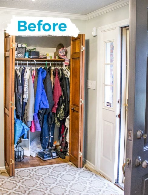 entry way closet makeover