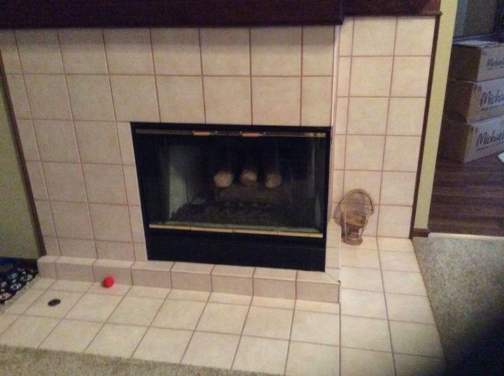 How Can I Cover Pink Ceramic Tile On My Fireplace Hometalk Q How Can I Cover Pink Ceramic Tile On My Fireplace Do Not Want Remove