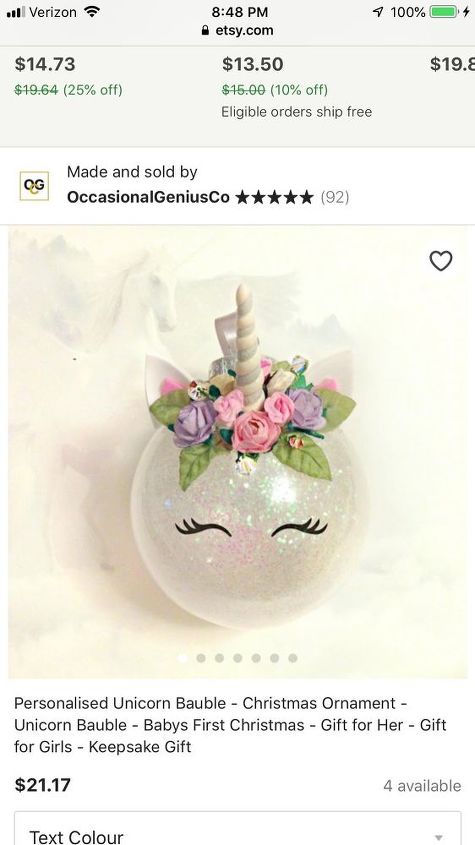 q make a beautiful unicorn ornament for my granddaughters