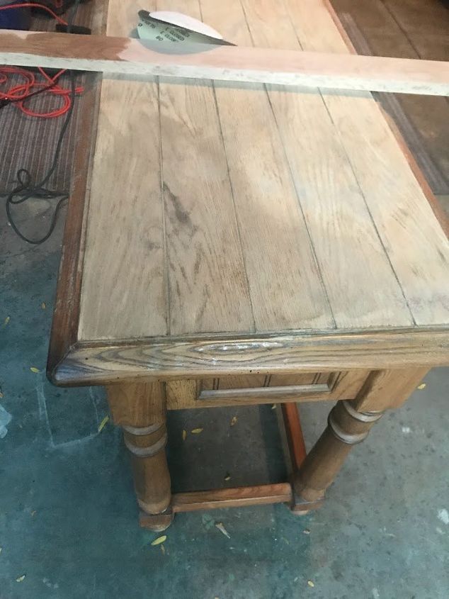 refinished cottage style sofa table