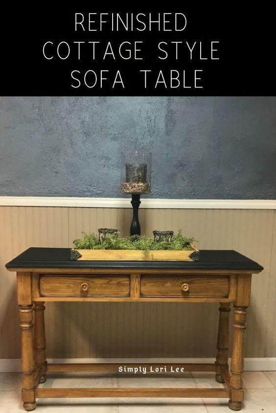 refinished cottage style sofa table