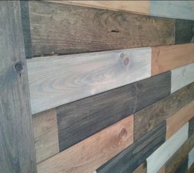 barn style wall made with scraps