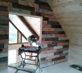 barn style wall made with scraps