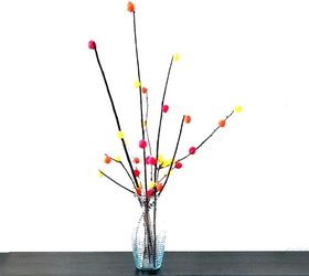diy pompom stick decor for your house or a party