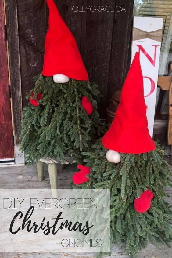diy evergreen christmas gnomes