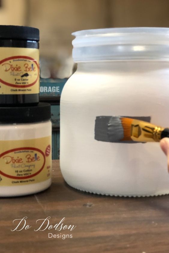 easy how to paint buffalo plaid mason jar