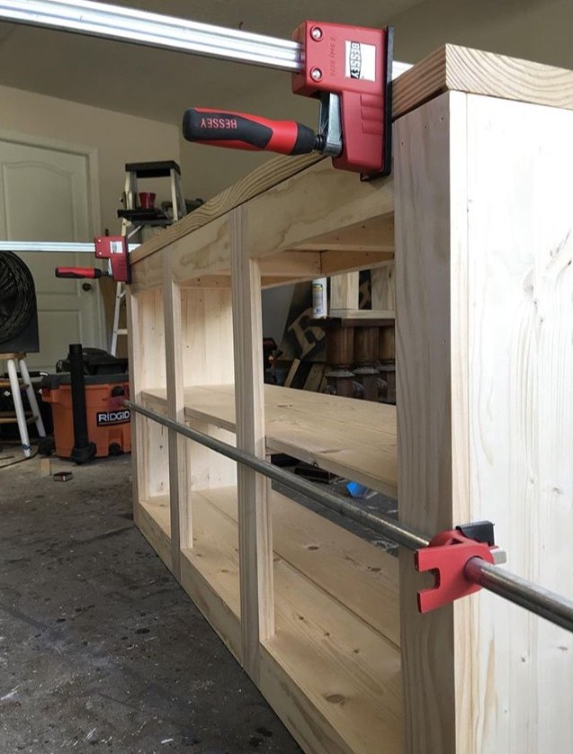 how to make a diy sliding barn door console inspired by ana white, Building the console frame