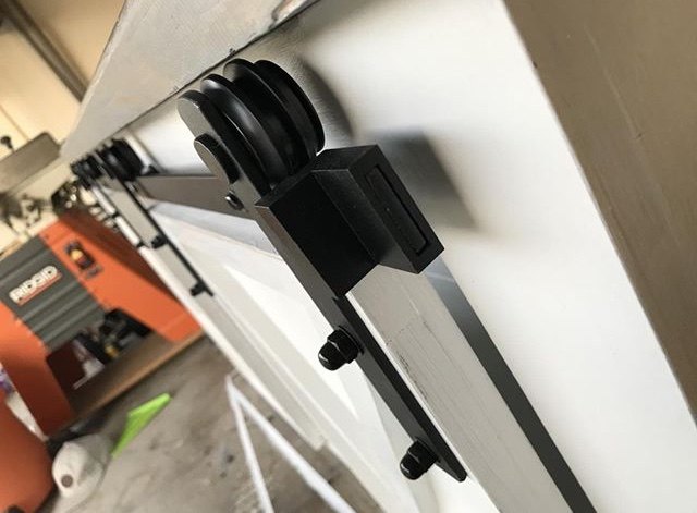 how to make a diy sliding barn door console inspired by ana white, Painting the console white