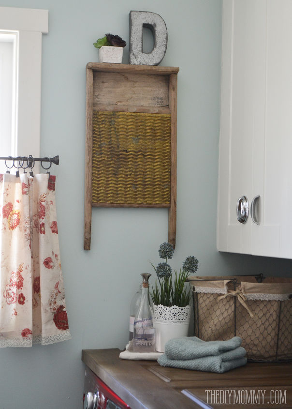 s laundry room edition, Vintage decor helped complete the look