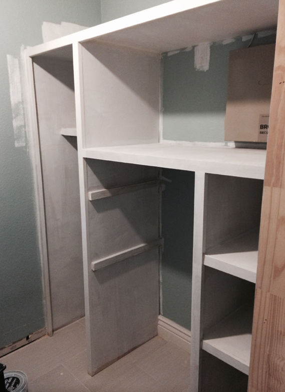 s laundry room edition, And added in built in shelving for storage