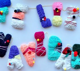 festive yarn letters