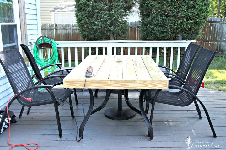 s my bohemian balcony makeover built a mini de, Outdated Patio Set Rustic Makeover