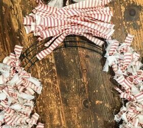 christmas rag wreath tutorial