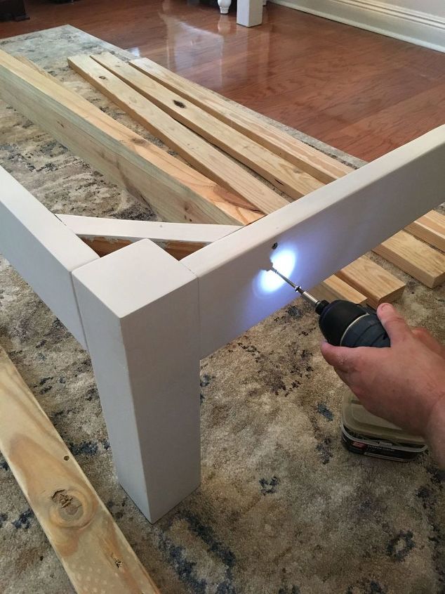 how to make a diy headboard and bed frame