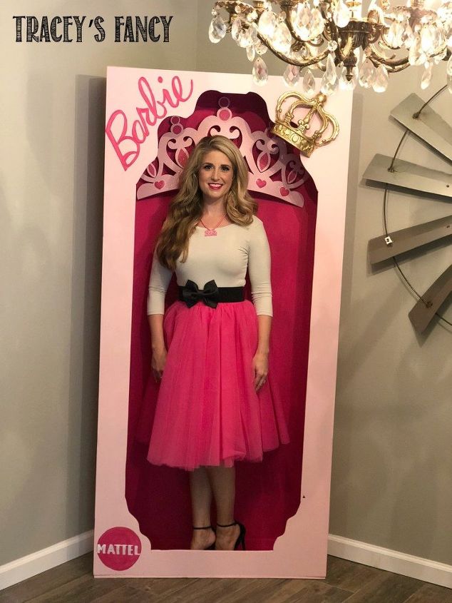 diy life size barbie box for a barbie farmhouse party