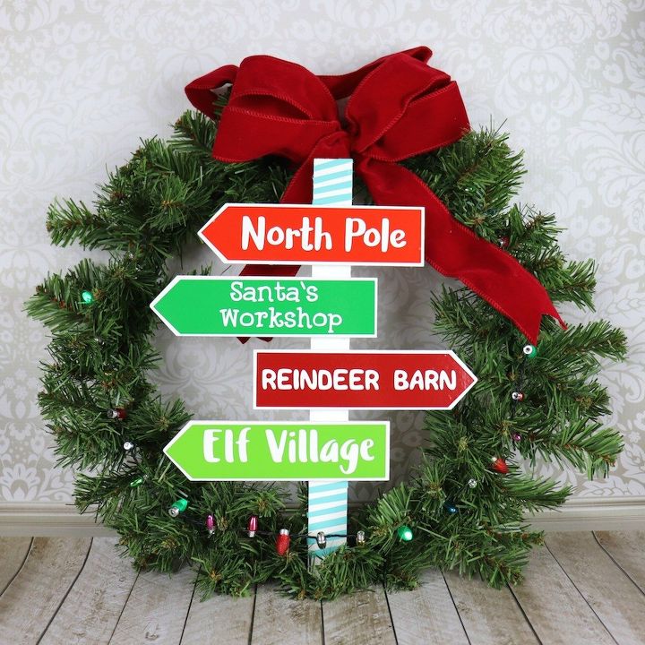 letrero del polo norte decoracin navidea