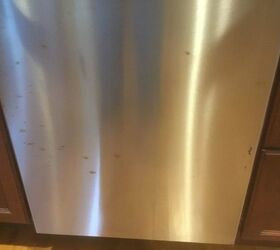 how do i clean the front of a stainless steel dishwasher