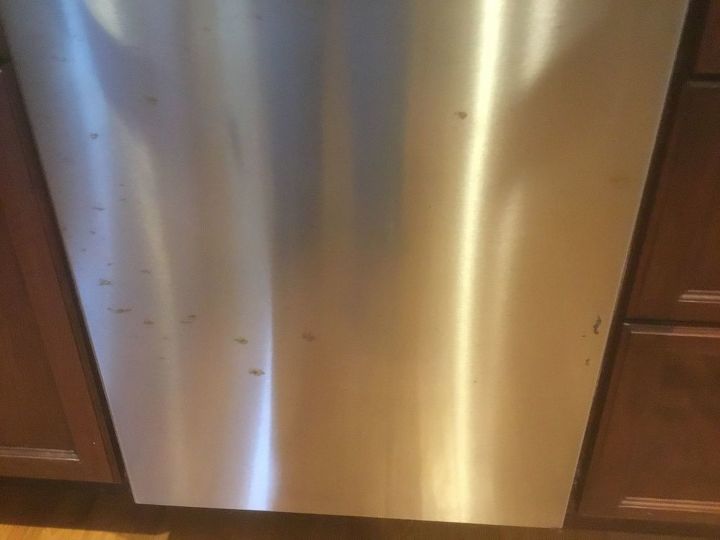 how do i clean the front of a stainless steel dishwasher