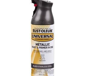 Rustoleum metallic spray paint in black stainless