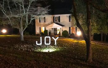 Cartel de PVC de la alegría: Decoración navideña de exterior DIY
