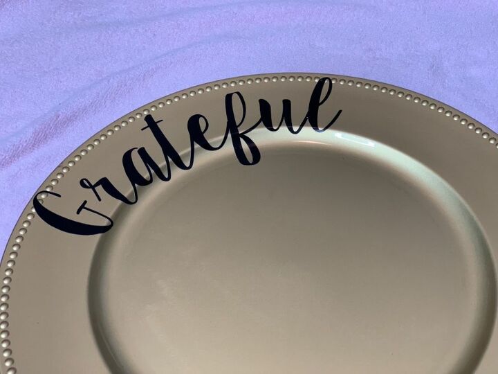 diy grateful thankful blessed plates