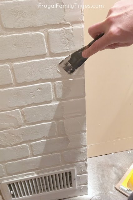 how to make a diy faux brick wall look real