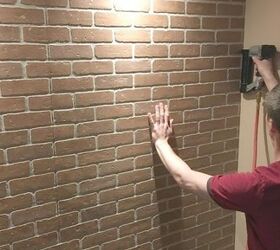 how to make a diy faux brick wall look real