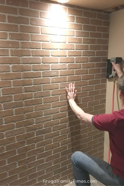 how to make a diy faux brick wall look real