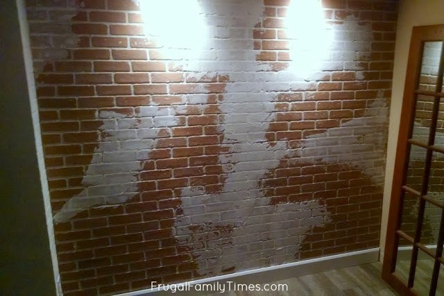how to make a diy faux brick wall look real