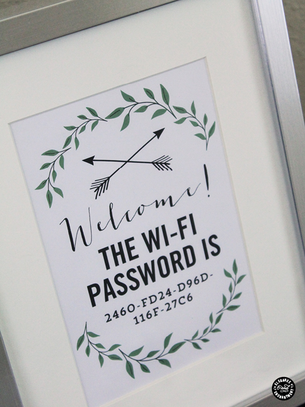 s guest room makeover edition, We love this adorable way to share wifi codes