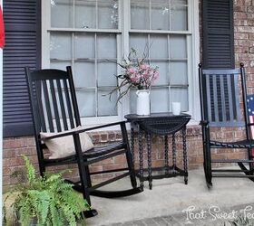 painting rocking chairs for a front porch update