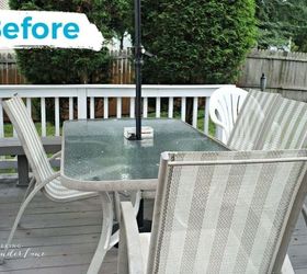 outdated patio set rustic makeover