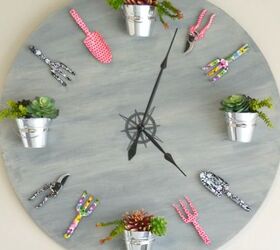 s 23 diy wall clocks you ll love, Garden Lover s Clock