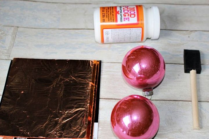 how to make copper leaf christmas ornaments