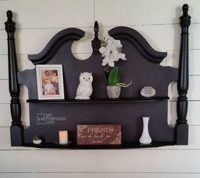 s 25 incredibly unique shelving ideas, Repurposed Headboard to Display Shelf
