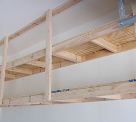 s 25 incredibly unique shelving ideas, Hanging Garage Shelves